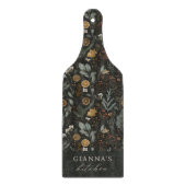 Moody Winter Botanische Personalisierte Küche Schneidebrett (Vorderseite)