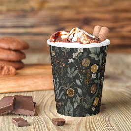 Moody Winter Botanischer Weihnachtsfeiertag Pappbecher