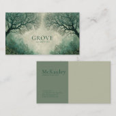 Moody Winter Forest Gothic Romance Visitenkarte (Vorne/Hinten)