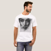 Moody Woman's Face Charcoal Sketch T-Shirt (Vorne ganz)