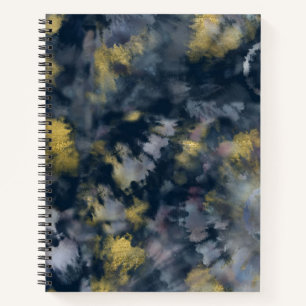 MoodyBlueTieDye-Notebook/Journalisten Notizblock