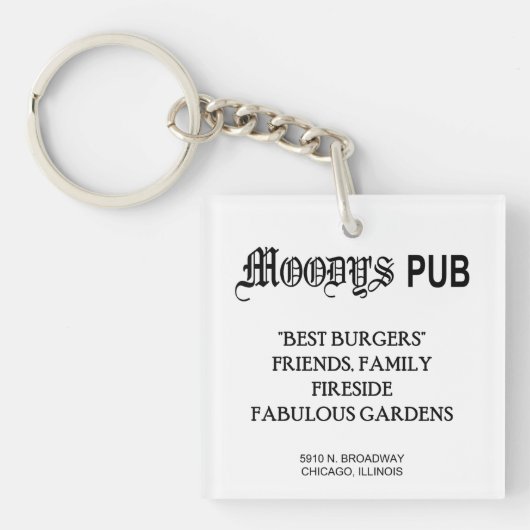 MOODY'S PUB, CHICAGO, IL SCHLÜSSELANHÄNGER (Vorderseite)