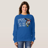 Mooe raus aus dem Hasen Funny Cow mit Brille Sweat Sweatshirt (Vorne ganz)
