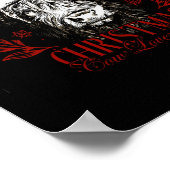 Mooey Christmas Cow Lover Club Western Santa Cow W Poster (Ecke)