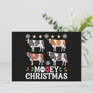 Mooey Christmas Cow Lover Holiday Farm Bauer Feiertagskarte