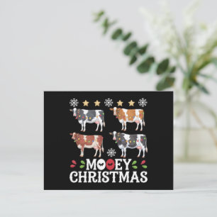 Mooey Christmas Cow Lover Holiday Farm Bauer Feiertagspostkarte