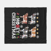 Mooey Christmas Cow Lover Holiday Farm Bauer Fleecedecke (Vorderseite (Horizontal))