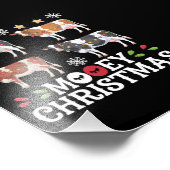 Mooey Christmas Cow Lover Holiday Farm Bauer Fotodruck (Ecke)