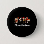 Mooey Christmas Cowgirl Xmas Funny Western Christm Button (Vorderseite)