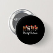 Mooey Christmas Cowgirl Xmas Funny Western Christm Button (Vorne & Hinten)