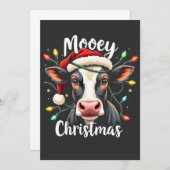 Mooey Christmas Funny Xmas Kuh Rinder Liebhaber Einladung (Vorne/Hinten)