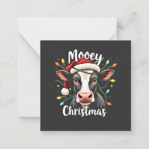 Mooey Christmas Funny Xmas Kuh Rinder Liebhaber Mitteilungskarte