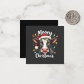 Mooey Christmas Funny Xmas Kuh Rinder Liebhaber Mitteilungskarte (Vorderseite/Rückseite Beispiel)