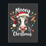 Mooey Christmas Funny Xmas Kuh Rinder Liebhaber Postkarte<br><div class="desc">Mooey-Weihnachten,  Kuh-Weihnachten,  Santa-Kuh,  Viehliebhaber,  Bauernweihnachtsfest,  Weihnachten,  lustige Kuh-Weihnachten,  Bauernurlaub,  Weihnachtsmannmütze-Kuh,  festliches Bauerntier,  Weihnachten für Rinderliebhaber,  Kuhurlaub-Shirt,  Bauernweih,  Weihnachten,  Viehgeschenk.</div>