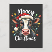 Mooey Christmas Funny Xmas Kuh Rinder Liebhaber Postkarte (Vorderseite)