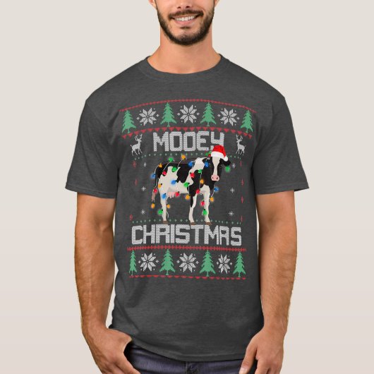 Mooey Christmas Heifers Kuh Ugge Weihnachtsgeschen T-Shirt (Vorderseite)