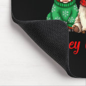 Mooey Christmas Lights Santa Hat Xmas Highland Cow Mousepad (Ecke)