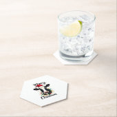 Mooey Christmas Santa Christmas Lights Cow Lovers Untersetzer (Vor Ort)