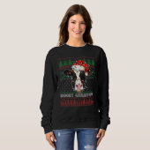Mooey Christmas Ugly Cow Santa Heifer Christmas Fa Sweatshirt (Vorne ganz)