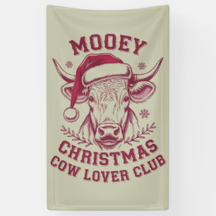 Mooey Christmas Western Cow Lover Club Xmas Saison Banner