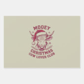 Mooey Christmas Western Cow Lover Club Xmas Saison Geschenkpapier Set (Vorderseite)