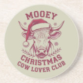Mooey Christmas Western Cow Lover Club Xmas Saison Getränkeuntersetzer (Vorne)