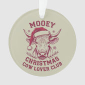 Mooey Christmas Western Cow Lover Club Xmas Saison Ornament (Vorderseite)