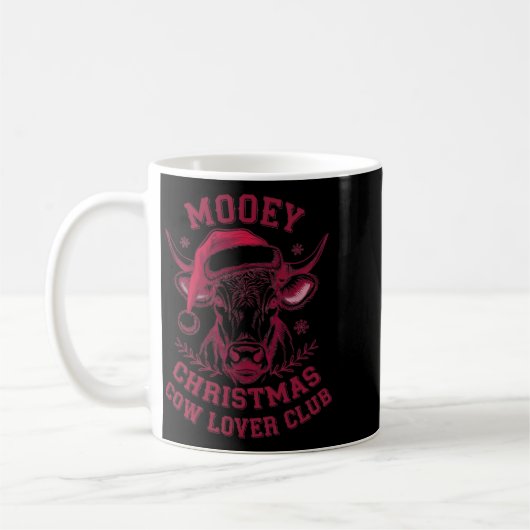 Mooey Christmas Western Cow Lover Club Xmas Season Kaffeetasse (Links)
