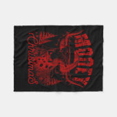 Mooey Christmas Western Heifer Highland Cow Santa Fleecedecke (Vorderseite (Horizontal))