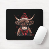 Mooey Christmas Western Highland Cow Lover Santa H Mousepad (Mit Mouse)