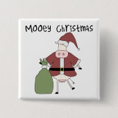 Mooey Cow Weihnachtsgeschenke und Geschenke Button (Vorderseite)