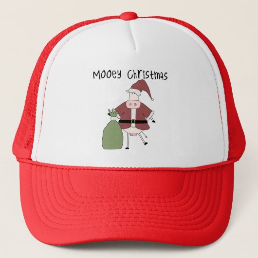 Mooey Cow Weihnachtsgeschenke und Geschenke Truckerkappe (Vorderseite)