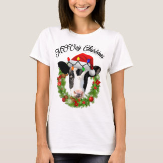 MOOey Frohe Weihnachtsfeige Hat Lights Niedliche K T-Shirt