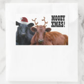 Mooey Frohe Weihnachtskühe Stickers (Tasche)