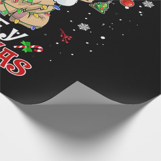 Mooey Highland Cow Christmas Geschenkpapier (Ecke)