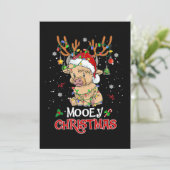 Mooey Highland Cow Christmas Save The Date (Stehend Vorderseite)