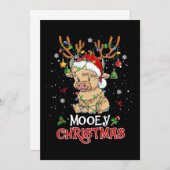 Mooey Highland Cow Christmas Save The Date (Vorne/Hinten)