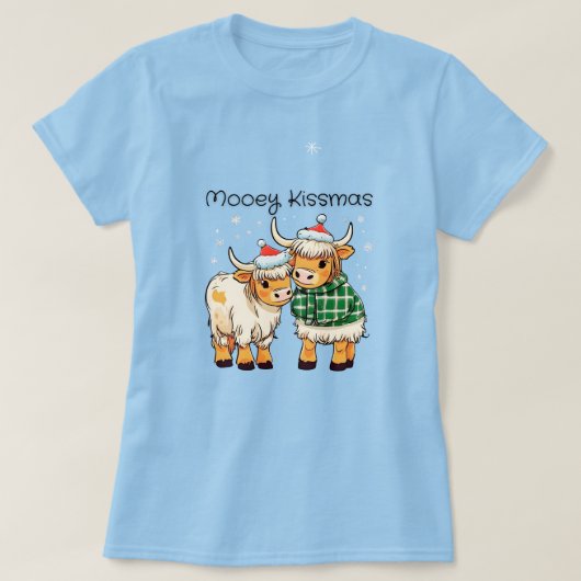 Mooey Kissmas Highland Cows Shirt (Design vorne)