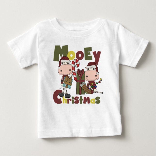 Mooey Weihnachten Baby T-shirt (Vorderseite)