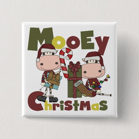 Mooey Weihnachten Button (Vorderseite)