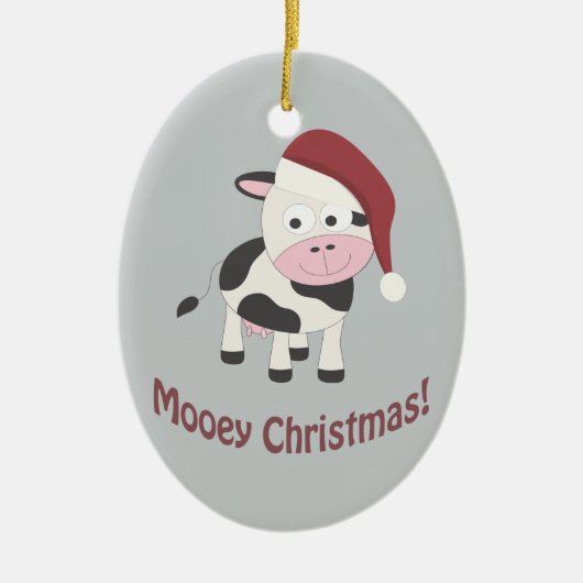 Mooey Weihnachten! Keramik Ornament (Vorne)