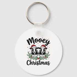Mooey Weihnachten Kuh Vintage Gravur Shirt Design Schlüsselanhänger