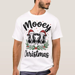 Mooey Weihnachten Kuh Vintage Stempel Shirt Design