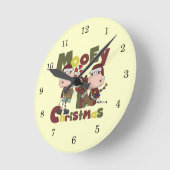 Mooey Weihnachten Runde Wanduhr (Winkel)