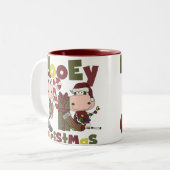Mooey Weihnachten Zweifarbige Tasse (Vorderseite Links)