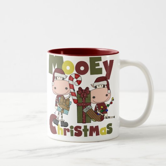 Mooey Weihnachten Zweifarbige Tasse (Rechts)