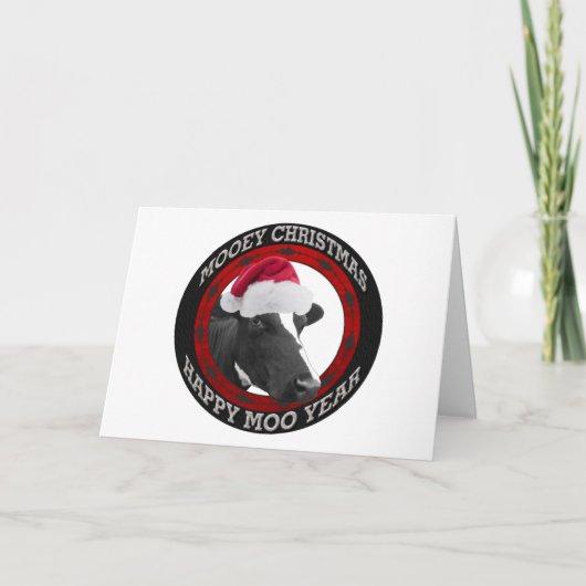 Mooey Weihnachtsglückliche Feiertagskarte (Vorderseite)