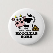 Mooklear Bomb Funny Cow Puff Button (Vorderseite)