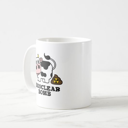 Mooklear Bomb Funny Cow Puff Kaffeetasse (Vorderseite Links)