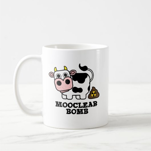 Mooklear Bomb Funny Cow Puff Kaffeetasse (Links)